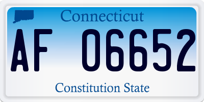 CT license plate AF06652