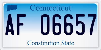 CT license plate AF06657