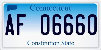 CT license plate AF06660