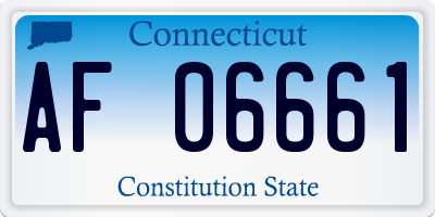 CT license plate AF06661