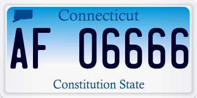 CT license plate AF06666