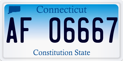 CT license plate AF06667