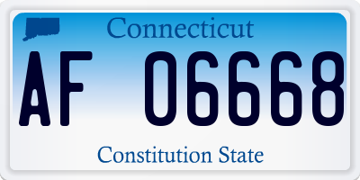 CT license plate AF06668