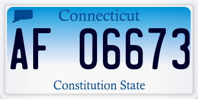 CT license plate AF06673
