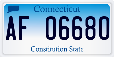 CT license plate AF06680