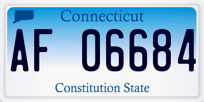 CT license plate AF06684