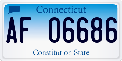 CT license plate AF06686