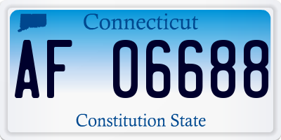 CT license plate AF06688