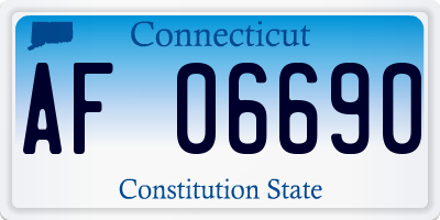 CT license plate AF06690