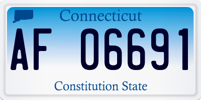 CT license plate AF06691