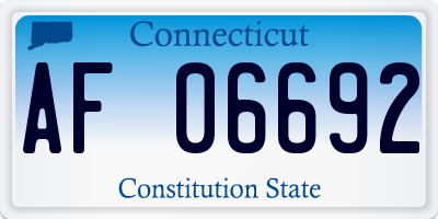 CT license plate AF06692