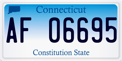 CT license plate AF06695
