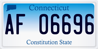 CT license plate AF06696