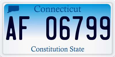 CT license plate AF06799