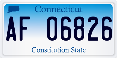 CT license plate AF06826