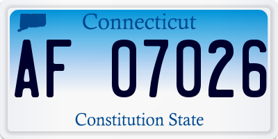CT license plate AF07026