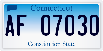 CT license plate AF07030