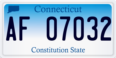 CT license plate AF07032