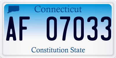 CT license plate AF07033