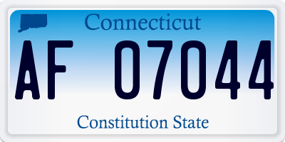CT license plate AF07044