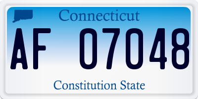 CT license plate AF07048