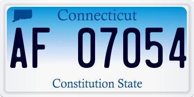 CT license plate AF07054
