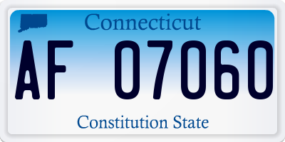 CT license plate AF07060
