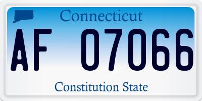 CT license plate AF07066
