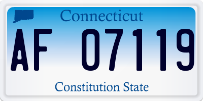 CT license plate AF07119