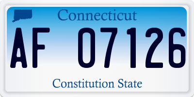 CT license plate AF07126
