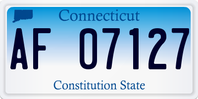 CT license plate AF07127