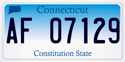 CT license plate AF07129