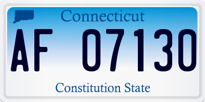 CT license plate AF07130