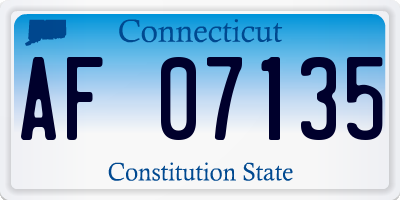 CT license plate AF07135