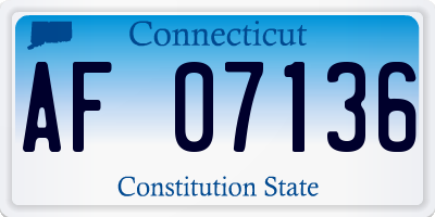CT license plate AF07136
