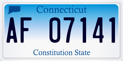 CT license plate AF07141