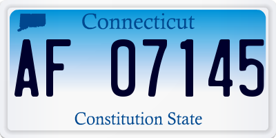 CT license plate AF07145