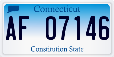 CT license plate AF07146