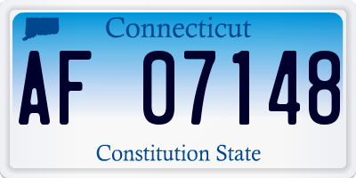 CT license plate AF07148