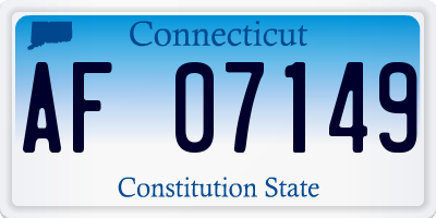 CT license plate AF07149