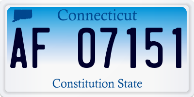 CT license plate AF07151