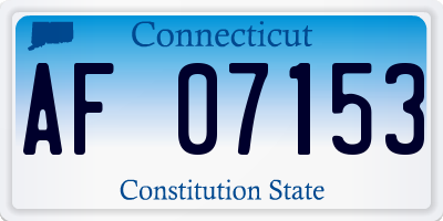 CT license plate AF07153