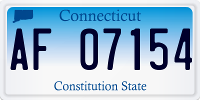 CT license plate AF07154