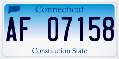 CT license plate AF07158