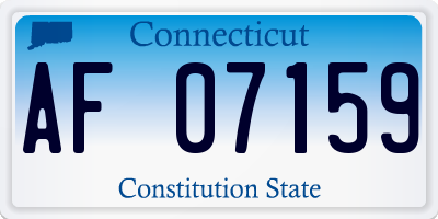 CT license plate AF07159