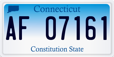 CT license plate AF07161