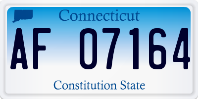 CT license plate AF07164