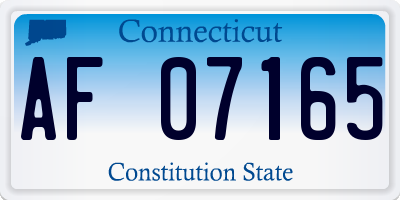 CT license plate AF07165