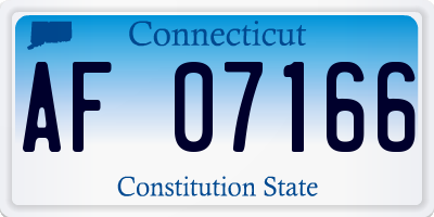 CT license plate AF07166