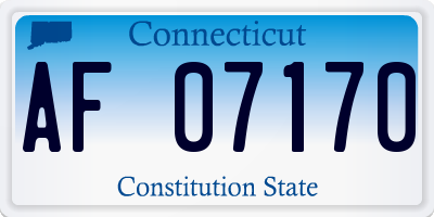 CT license plate AF07170